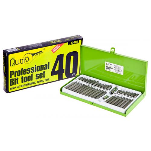 Набір біт (насадок до викруток) шестиганних, SPLINE,TORX 40 пред. Alloid