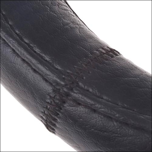 Чохол на кермо 16556-10 B XL чорна (коричн. нитка)