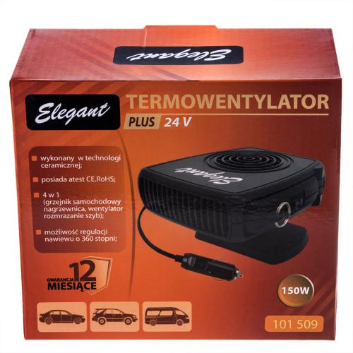 Тепловентилятор EL 101 509 150W обігрів, обдув + 3м кабель 24V