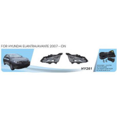 Протитуманні фари Hyundai Elantra, 2006-11, HY-261W, 881-27W, ел.проводка