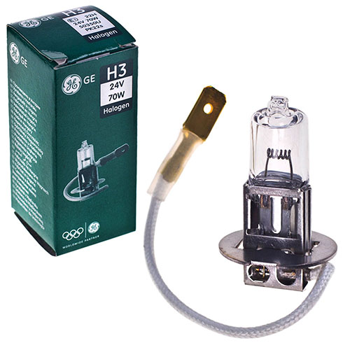 Лампа GE галогенна Н3 , 70W PK22S , 24V