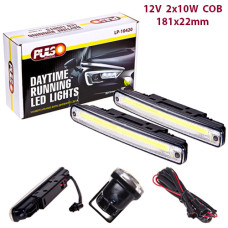 Фари дод., денного світла LP-10420 DRL COB, 20W, 12V, пластик, 181*22мм