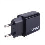 Мережевий зарядний пристрій VOIN 28W, 2 USB, QC3.0 (Port 1-5V*3A/9V*2A/12V*1.5A. Port 2-5V2A) (LC-24