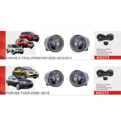 Протитуманні фари Nissan Tiida 2009-10, Murano 2009-12, X-Trail 2008-10, NS-373, H11-12v55W, ел.проводка