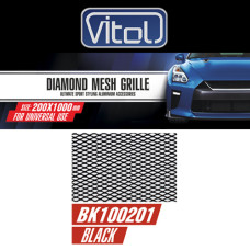 Решітка декоративна VITOL 100*20см black №1