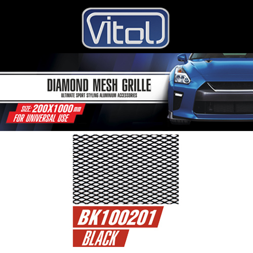 Решітка декоративна VITOL 100*20см black №1