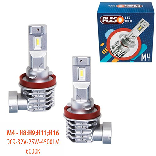 Лампы PULSO M4-H8 H9 H11 H16 LED-chips CREE 9-32v 2x25w 4500Lm 6000K