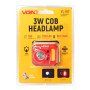 Ліхтар налобний VOIN VL-163, 3W-COB (W, R)+3W XPE, АКБ800mAh, рег. нахилу, сенсор