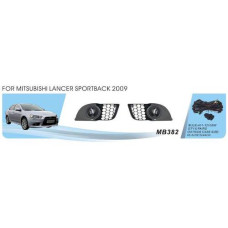 Протитуманні фари Mitsubishi Lancer Sportback 2008-15, MB-382, H11-12V55W, ел.проводка