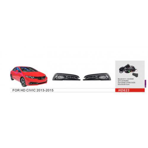 Протитуманні фари Honda Civic, 2013-15, HD-623, H11-12V55Wел.проводка