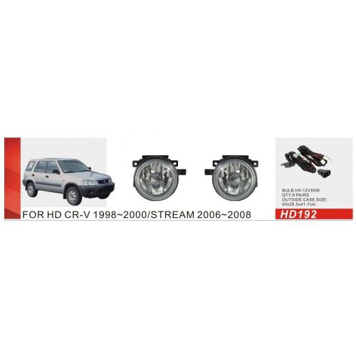 Протитуманні фари Honda CR-V, 1998-00, HD-192, H3-12V55W, ел.проводка