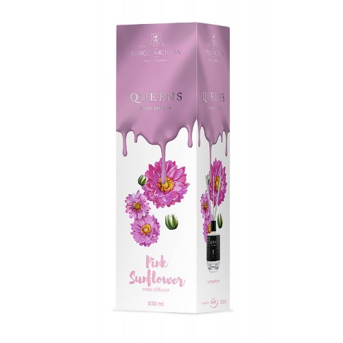 Ароматизатор жидкий для дома офиса Tasotti "Car&Home" QUEENS White 100ml Pink Sunflower (100251)