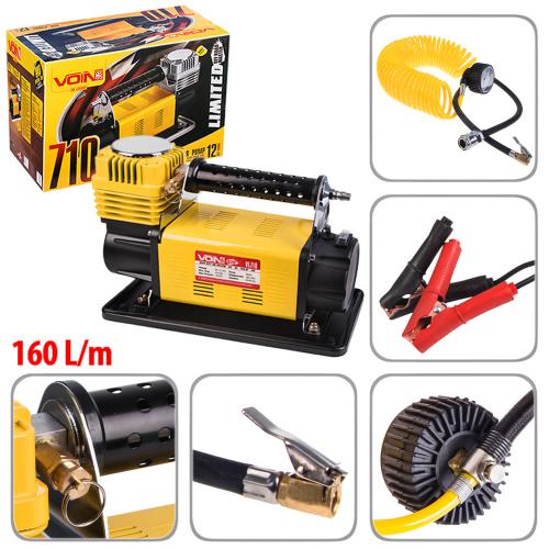 Компресор автомобільний "VOIN" VL-710 "OFF ROAD MASTER" 150psi/45A/160л/клеми (VL-710)