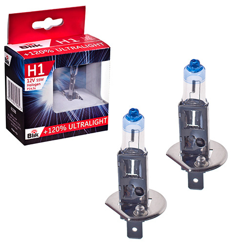 Лампа Blik галогенна Н1 12V 55W P14,5S +120%