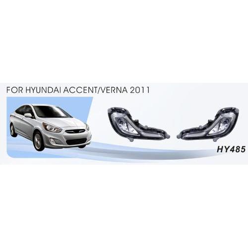 Протитуманні фари Hyundai Accent, Verna 2010-15, HY-485W, 881-27W, ел.проводка