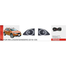 Протитуманні фари Renault Logan, Sandero 2013-16, RN-846, H11-12V55W, ел.проводка