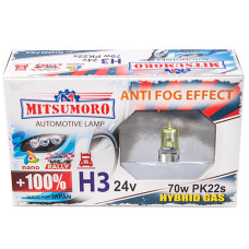 Автолампа MITSUMORO Н3 12v 55w Pk22s +50 super white xenon effect (птф) (M72320 SW/2) Автолампа MITSUMORO Н3 12v 55w Pk22s +50 super white xenon effect (птф) (M72320 SW/2)