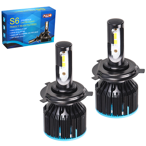 Лампи PULSO S6, LED, H4-H, L, Flip Chip, 12-24V, 33W, 3600Lm, 6000K