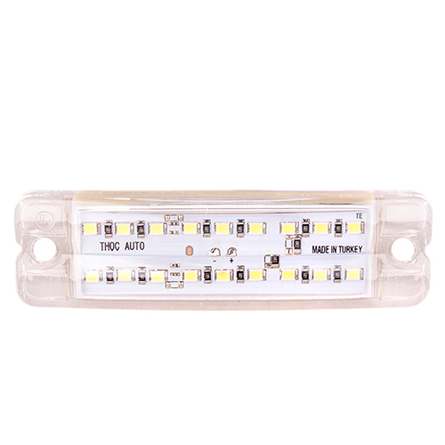 Повторювач габариту (палець подвiйний) 18 LED 12, 24V бIлий