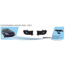 Протитуманні фари Mitsubishi Lancer 2005-07, MB-601N, H3-12V55W, ел.проводка
