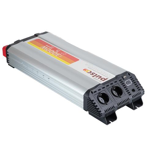 Перетворювач напруги PULSO/ISU-3000/12V-220V/3000W/USB-5VDC2.0A/син.хвиля/клеми (ISU-3000)