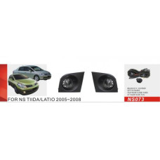 Протитуманні фари Nissan Tiida 2004-08, NS-073, h11-12V55W, ел.проводка
