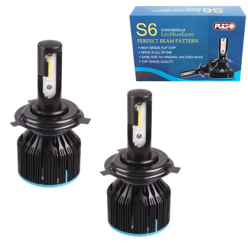 Лампи PULSO S6, LED, H4-H, L, Flip Chip, 12-24V, 33W, 3600Lm, 6000K