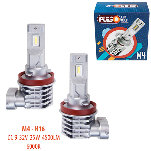 Лампи PULSO M4, H16, LED-chips CREE, 9-32v, 2x25w, 4500Lm, 6000K