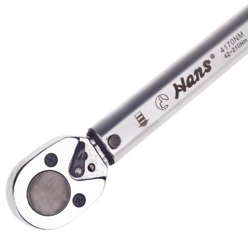 Динамометричний ключ 1, 2"DR 42-210HM, 460мм, 1340г (4170Nm) HANS