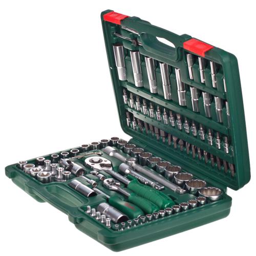 Набір торц. головок 1, 4"DR4-14мм та 1, 2"DR10-32 мм,108 предм(12 г) HANS