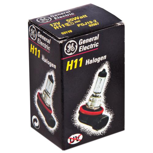 Лампа GE галогенна H11 55W 92567, 53110 PGJ19-2 DOT, 12V