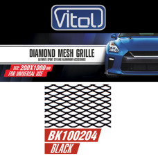 Решітка декоративна VITOL 100*20см black №4