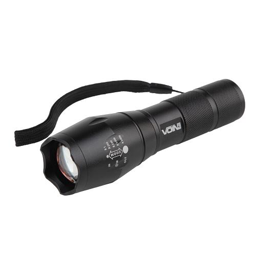 Ліхтарик ручний VOIN VL-8012, LED T6, 300Lm, зум, алюміній, 1х18650 или 3хААА (не в комплекті) (VL-8