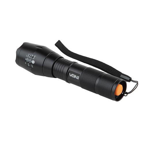 Ліхтарик ручний VOIN VL-8012, LED T6, 300Lm, зум, алюміній, 1х18650 или 3хААА (не в комплекті) (VL-8