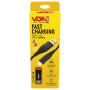 Кабель VOIN CC-4201L BK USB - Lightning 3А, 1m, black (быстрая зарядка передача данных) (CC-4201L B