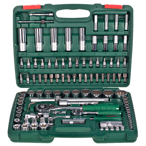 Набір торц. головок 1, 4"DR4-14мм та 1, 2"DR10-32 мм,108 предм(12 г) HANS