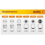 Лампа PULSO, габаритна, LED T10, 1SMD, 3D, CERAMIC, 12v, 0.5w, 60lm White