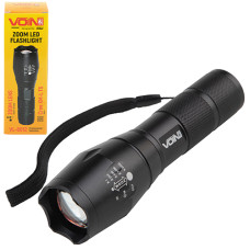 Ліхтарик ручний VOIN VL-8012, LED T6, 300Lm, зум, алюміній, 1х18650 или 3хААА (не в комплекті) (VL-8