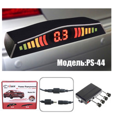 Парктроник TIGER PS-44, LED, 4 датчика D=18mm, коннектор, black, black (PS-44)