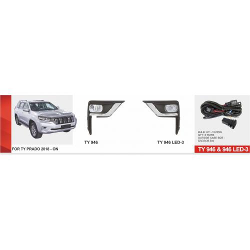 Протитуманні фари Toyota Prado FJ150 2017-, TY-946L, LED-12V6W, eл.проводка