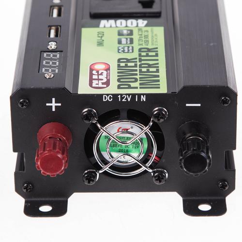 Перетворювач напруги PULSO IMU-420 (12V-220V, 400W, 4USB-5VDC2.0A, LED, мод.хвиля, Клеми)