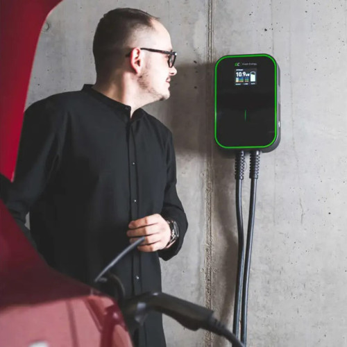Зарядний пристрій Green Cell Wallbox EV PowerBox 22кВт з кабелем Type2 6м для заряджання електромобілів