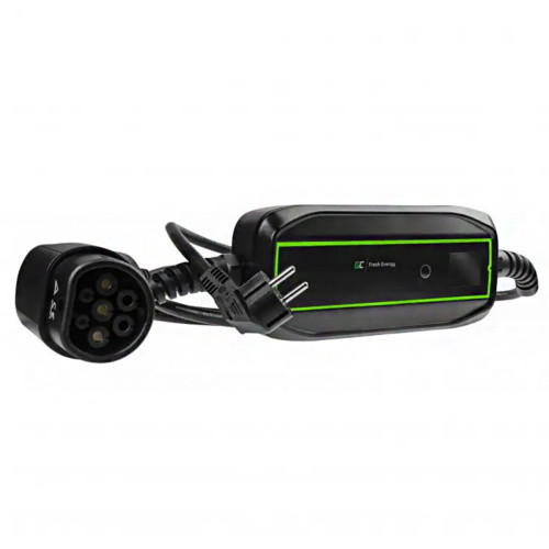 Мобільний зарядний пристрій Green Cell 3,6кВт Type 2 з кабелем Schuko GC PowerCable 6,5м для заряджання електромобілів